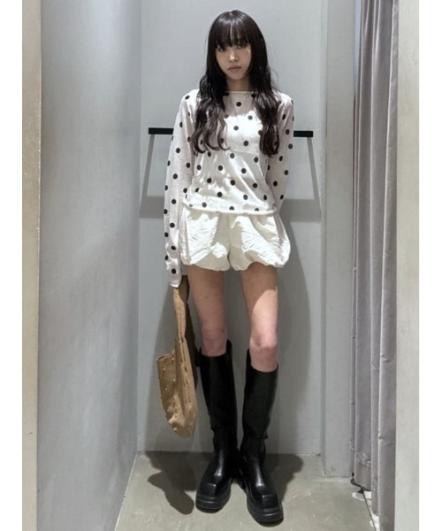MICHIXSLY DOTS KNIT TOPS ミチスライドットニットトップス 冬服 春服