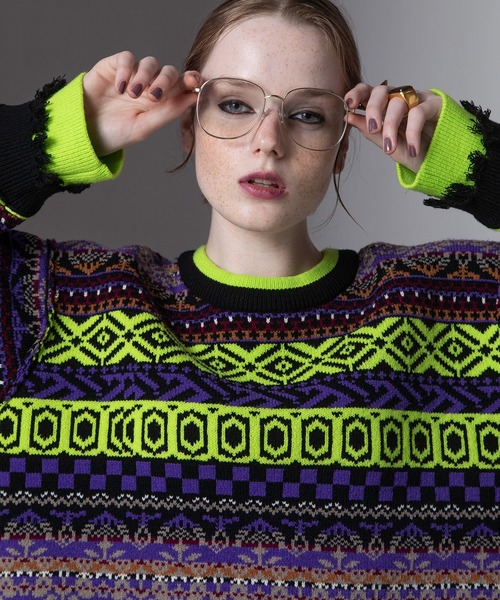 ジャガードニットプルオーバー（ニット/セーター）｜AULA AILA