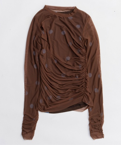 Sheer Dot Layered Tops / シアードットレイヤードトップス（Tシャツ