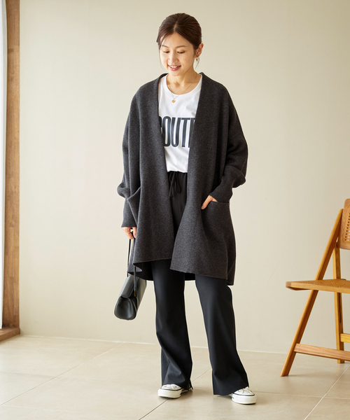 IENA（イエナ）の「ダブルフェイス ニットガウンカーディガン（ニット