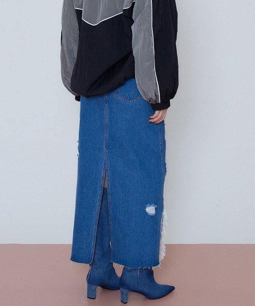 MAISON SPECIAL（メゾンスペシャル）の「High Damage Denim Skirt/ハイ