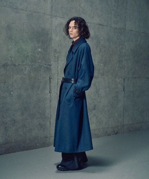 Wool melton over coat/ウールメルトンオーバーコート（ステンカラー