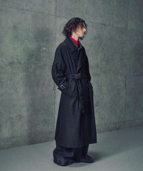 Wool melton over coat/ウールメルトンオーバーコート（ステンカラー