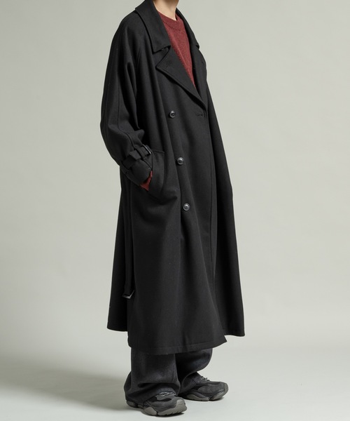 Wool melton over coat/ウールメルトンオーバーコート（ステンカラー