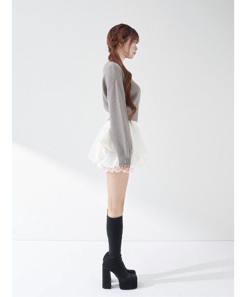 DRビジューボリュームリブニットトップス（ニット/セーター）｜Darich