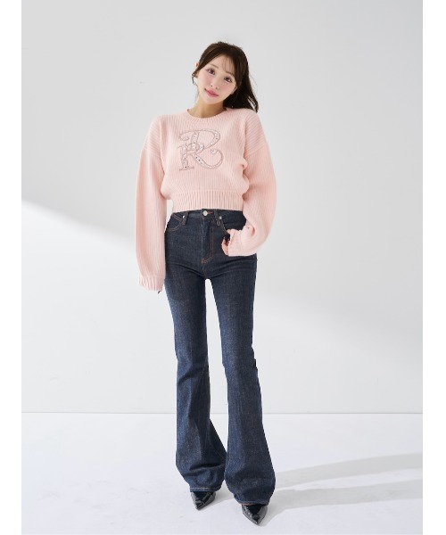 DRビジューボリュームリブニットトップス（ニット/セーター）｜Darich