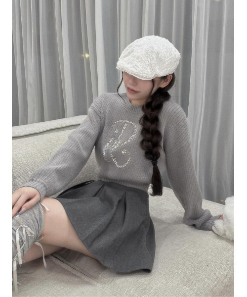 DRビジューボリュームリブニットトップス（ニット/セーター）｜Darich