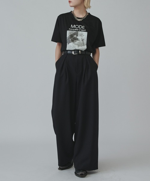 Lui's（ルイス）の「【mi-企画】タックワイドパンツ（スラックス