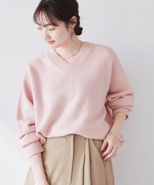 plage（プラージュ）の「ファインウール Vネックプルオーバー（ニット