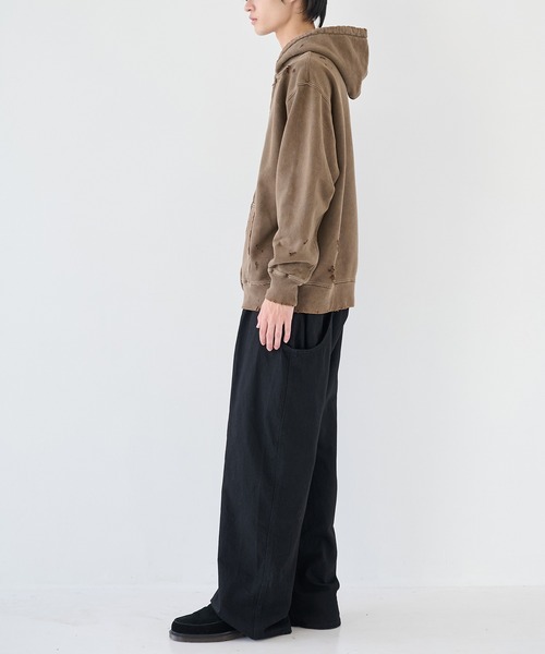 セール】【JieDa】DAMAGE PATCH ZIP HOODIE（パーカー）｜Jieda