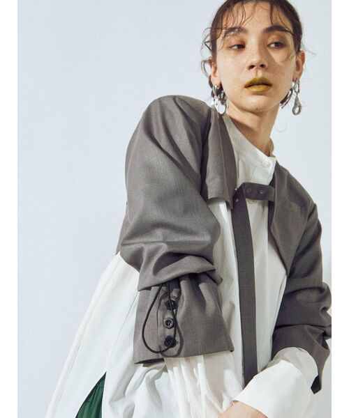 UN3D.（アンスリード）の「クロップドジャケット（ノーカラー