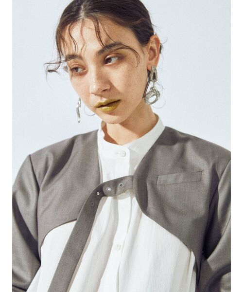 UN3D.（アンスリード）の「クロップドジャケット（ノーカラー