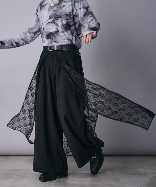 レースレイヤードパンツ（その他パンツ）｜Ellno Loset（エルノ