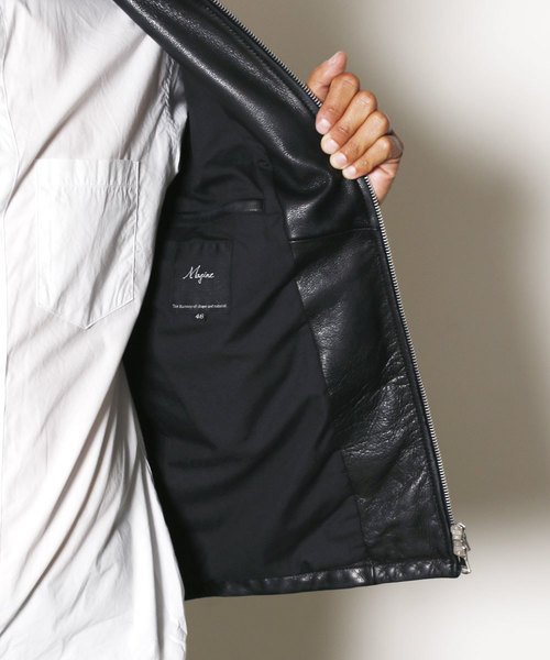Magine（マージン）の「SHEEP LEATHER ZIP BLOUSON:シープレザー