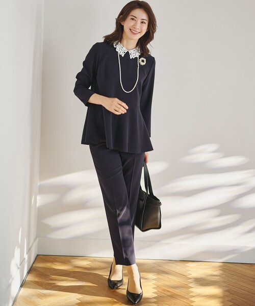 トリアセダブルジョーゼット パンツ（その他パンツ）｜23区 L