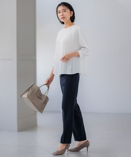 トリアセダブルジョーゼット パンツ（その他パンツ）｜23区 L