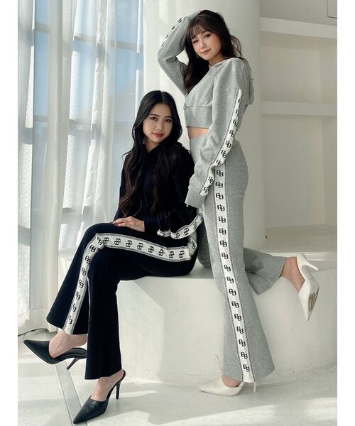 GYDA（ジェイダ）の「【セットアップ着用可】GG logoラインパンツ