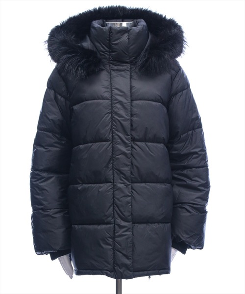 セール】ベルト付きエコファー中綿ダウン［大人 カジュアル 着回し力