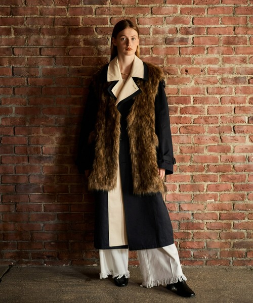seyto（セイト）の「Two tone layered trench coat / ツートーン