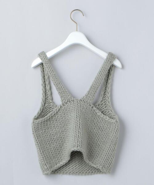 6（ロク）の「＜6(ROKU)＞WOOL ROVING KNIT CAMISOLE/ニット（ニット