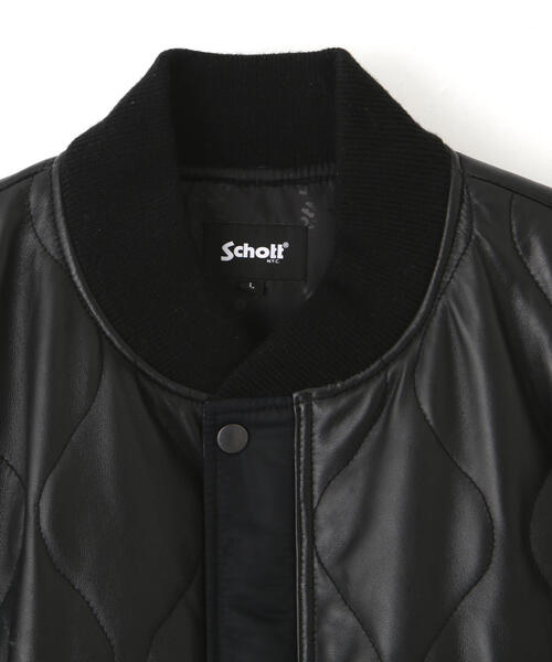 Schott/ショット/QUILTED LINNER SHORT LEATHER/キルティング ライナー