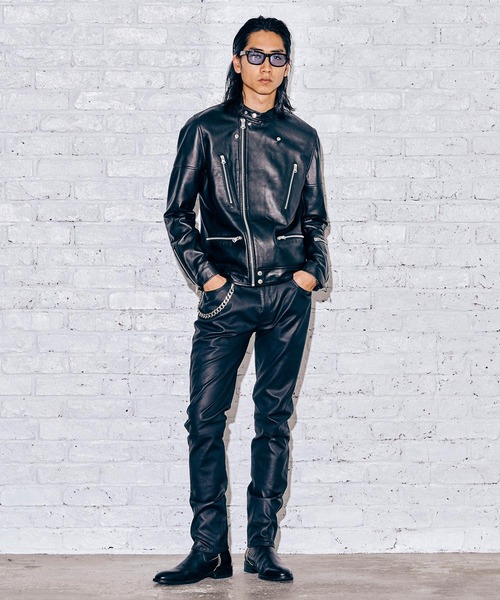 CRIMIE（クライミー）の「LAMB LEATHER SEMI W RIDERS JACKET