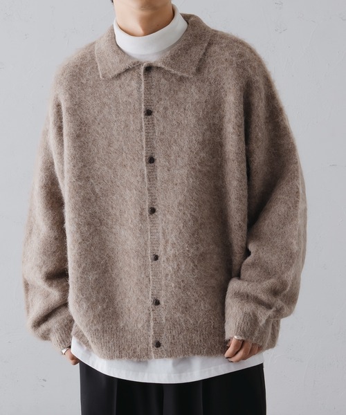 モヘアライクニットシャツカーディガン（カーディガン/ボレロ）｜epnok