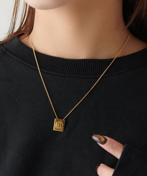 MAY企画】ロゴイニシャルモチーフチェーンネックレス / シルバー