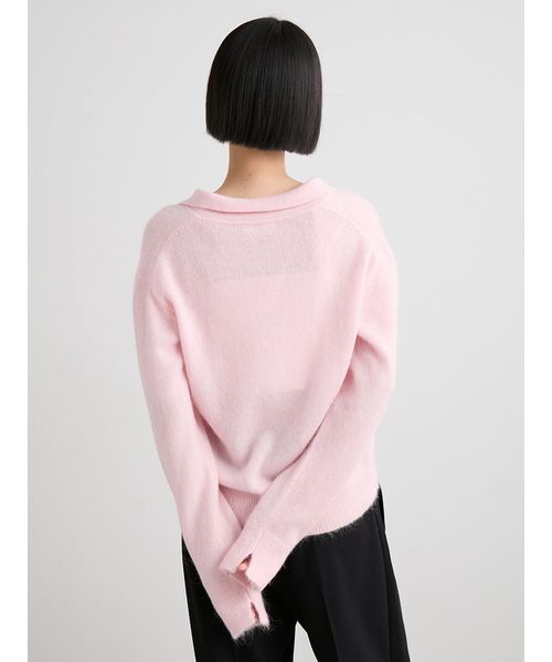 セール】アルパカ混シャツニットカーデ（カーディガン/ボレロ