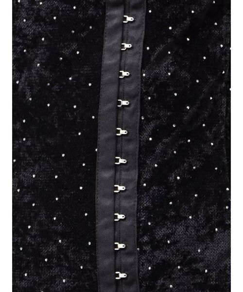 2WAYシアーベロアホックデザイントップス（Tシャツ/カットソー