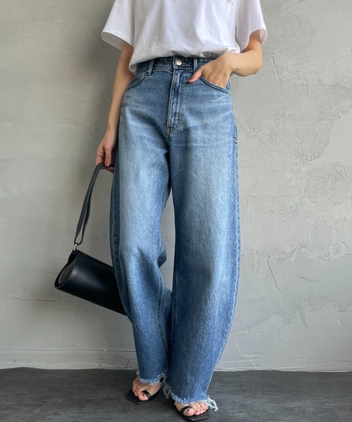 YANUK/ヤヌーク] LAURA カーブテーパードデニム（デニムパンツ