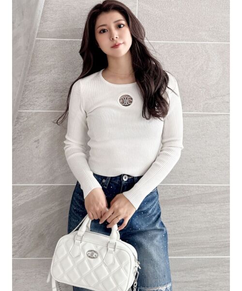 Symmetry GYDA MOLDクルーネックニットトップス（ニット/セーター