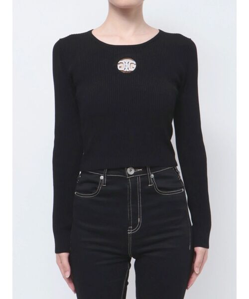 Symmetry GYDA MOLDクルーネックニットトップス（ニット/セーター