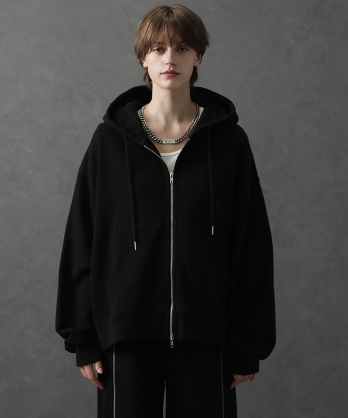 ELLUV/エルヴ】ヴィンテージフェード＆ダメージ加工 ショートジップ