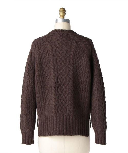 Drawer（ドゥロワー）の「Drawer ウールカシミヤアラン編みクルー