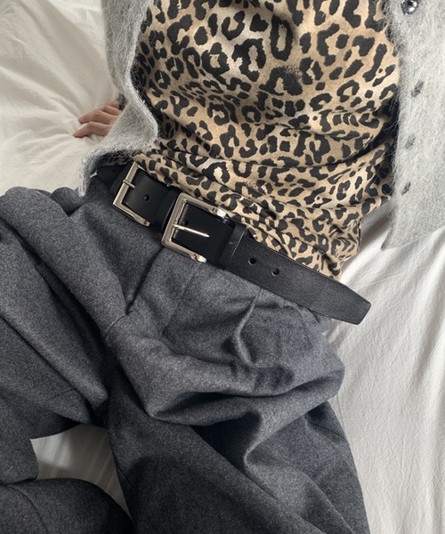 LONSLAN】ダブルバックルレザーベルト CHLONA24a018-ファッション通販