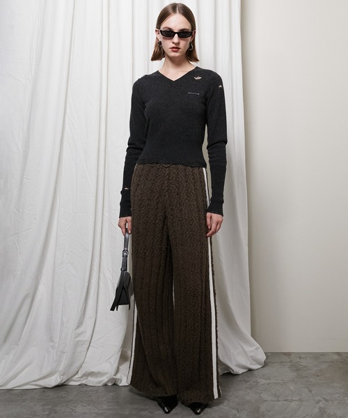 セール】カシミアブレンドダメージニット / Cashmere Blend Damaged