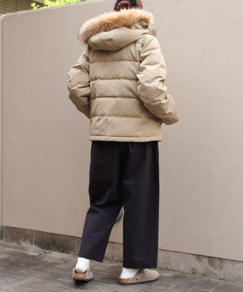 DANTON/ダントン フェイクファーフーデッドダウンジャケット FAKE FAR