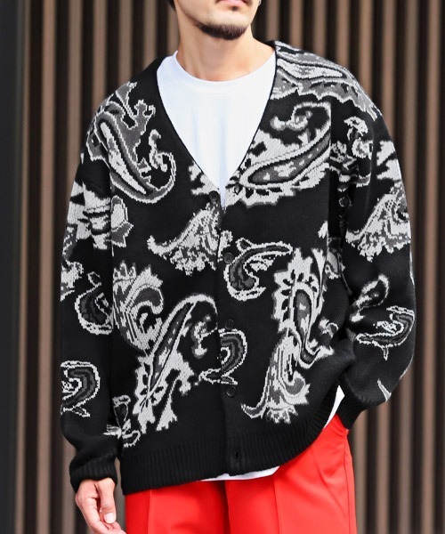 ペイズリー柄オーバーサイズカーディガン（カーディガン/ボレロ