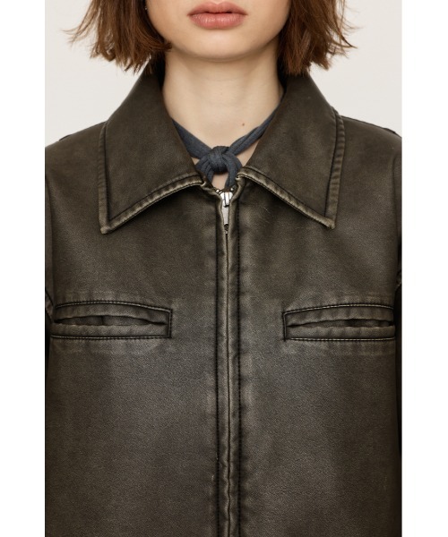 セール】VINTAGE BOXY F/LEATHER JK ヴィンテージ ボキシー フェイク