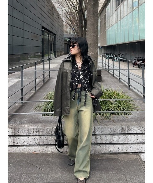 セール】VINTAGE BOXY F/LEATHER JK ヴィンテージ ボキシー フェイク