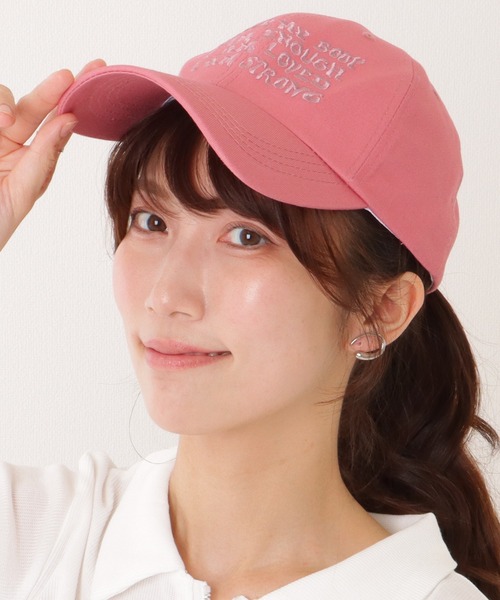 セール】凹凸 レタリング 刺繍 ベースボール キャップ（キャップ