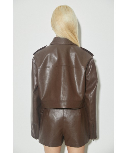 LAGUA GEM（ラグアジェム）の「POCKET SHORT F/LEATHER JK フェイク