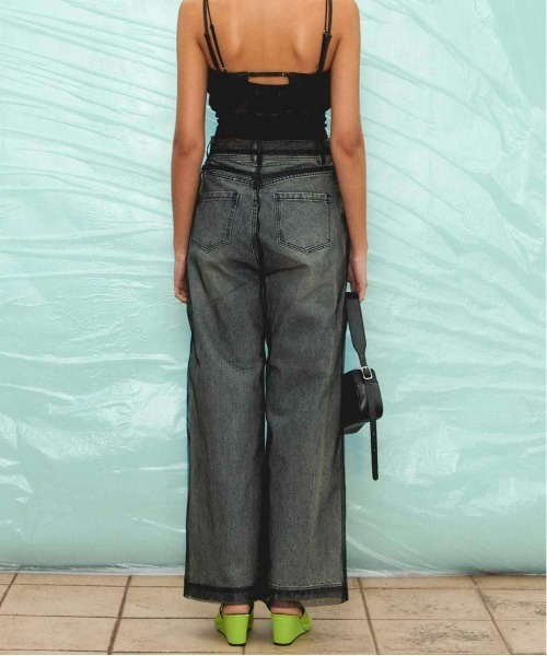 Tulle Layer Denim Pants/チュールレイヤーデニム【MAISON SPECIAL
