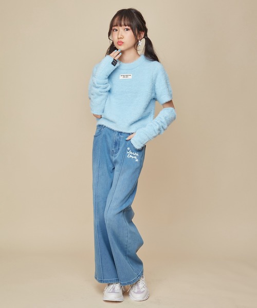 JENNI love（ジェニィラブ）の「アームカバー付きニットプルオーバー