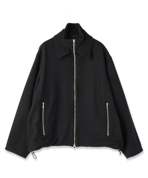 セール】Lamb Wool Melton Double Collar Zip Up Jacket（ブルゾン