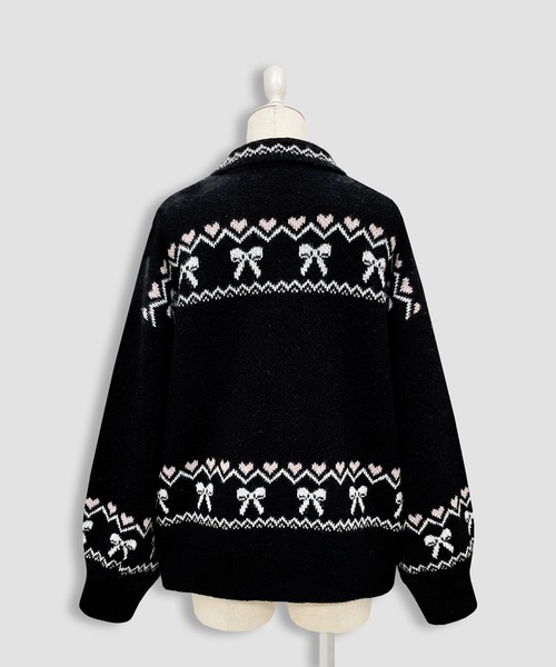 Honey Cinnamon（ハニーシナモン）の「フルジップうさぎカウチンニット