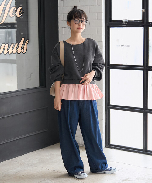 セール】裏起毛 シャツドッキング スウェット（スウェット）｜FREAK'S