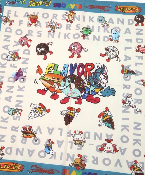 FLAVORS】コラボ バンダナハンカチ（バンダナ/スカーフ）｜niko and