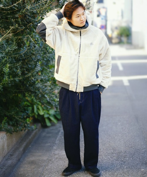 リバーシブルボアxリップストップフードジャケット | ジムマスター